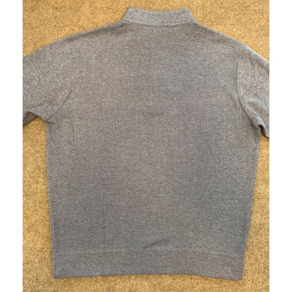 Peter Millar Sweater Mens XL Long Sleeve 1/4 Zip Gray Tight Knit Pullover - Picture 7 of 8